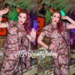 Vintage Inspired 40s Tiki Dress with shawl